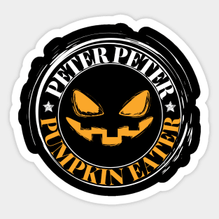 Peter Peter Pumpkin Eater Halloween holiday 2020 cute gift ideas Sticker